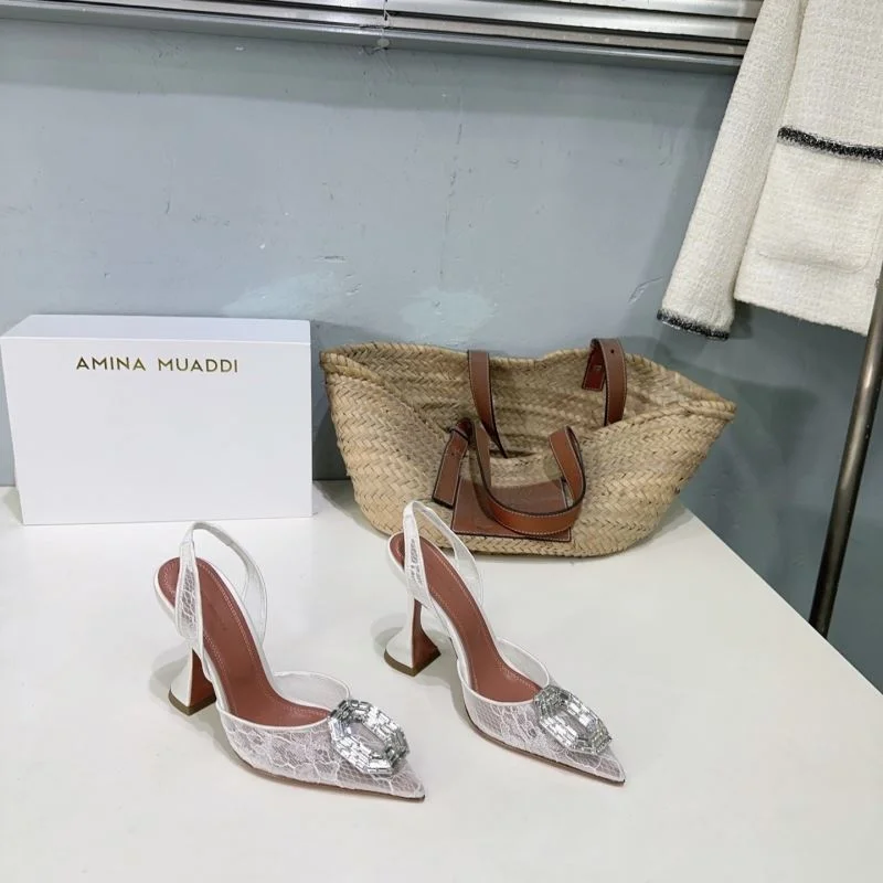 Breathable Amina Muaddi Sandals 13134