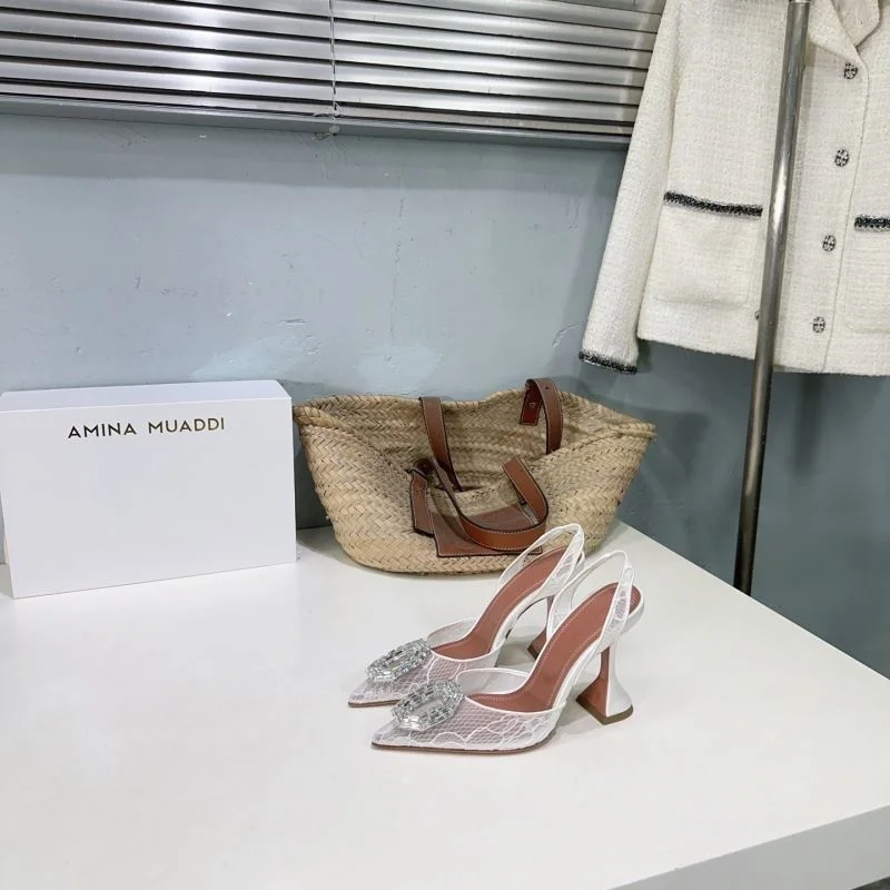 Breathable Amina Muaddi Sandals 13134