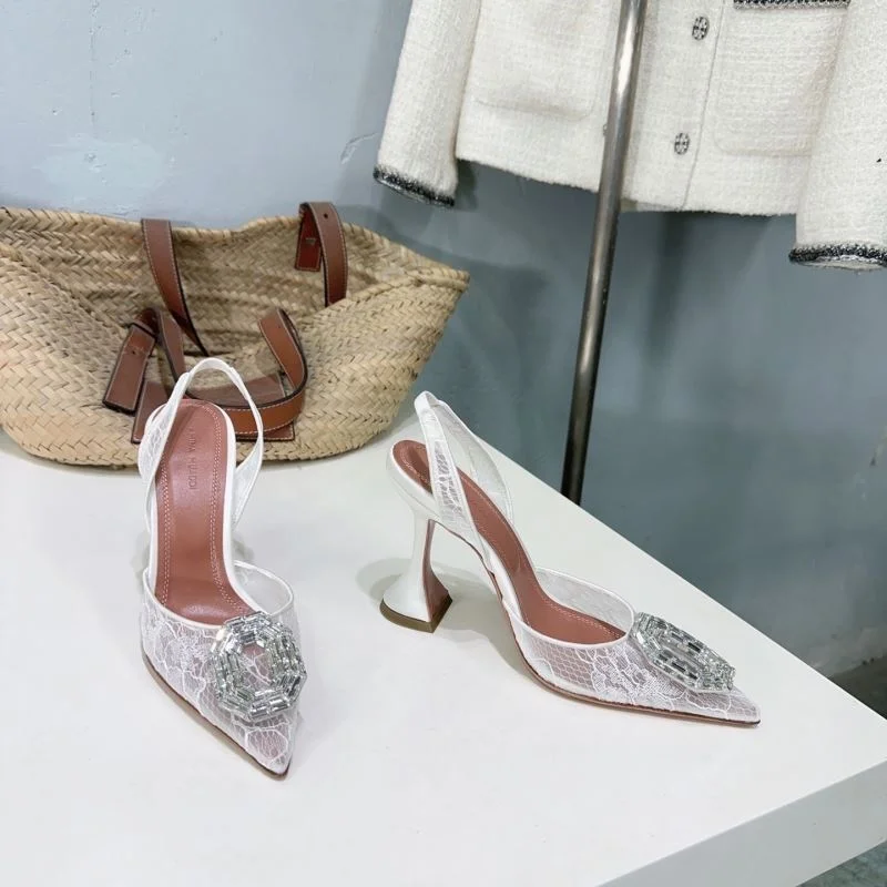 Breathable Amina Muaddi Sandals 13134