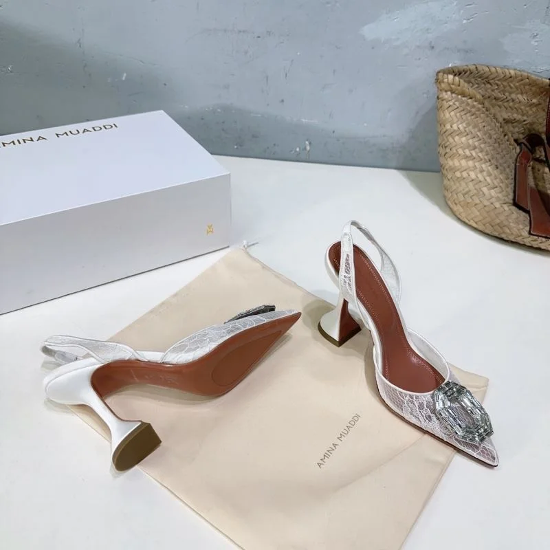 Breathable Amina Muaddi Sandals 13134