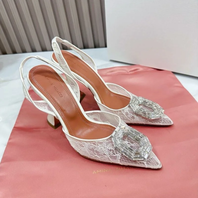Breathable Amina Muaddi Sandals 13097