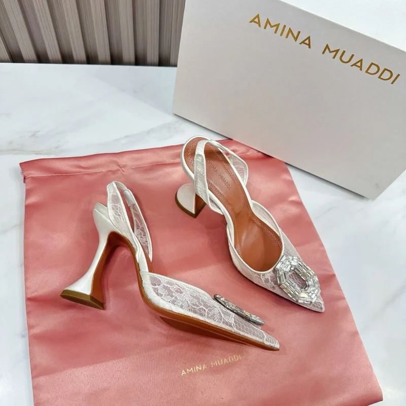 Breathable Amina Muaddi Sandals 13097