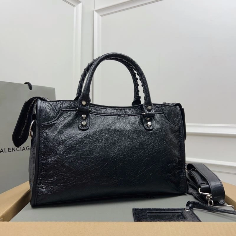 Balenciaga   Gold City Cracked Lambskin Bag with Silver Tassels EyeCatching 78359