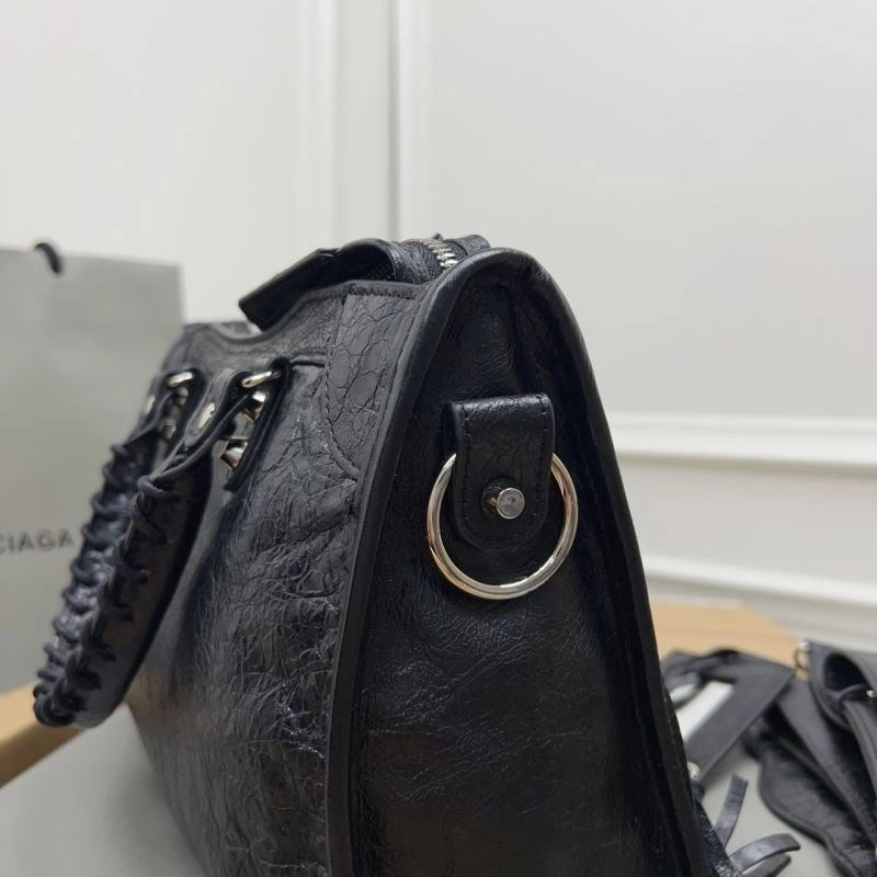 Balenciaga   Gold City Cracked Lambskin Bag with Silver Tassels EyeCatching 78359