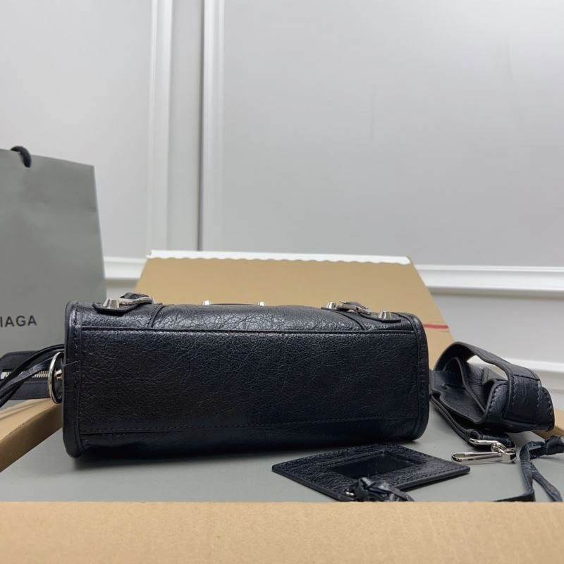Balenciaga   Gold Mini City Cracked Lambskin Crossbody Bag TechFriendly 78337