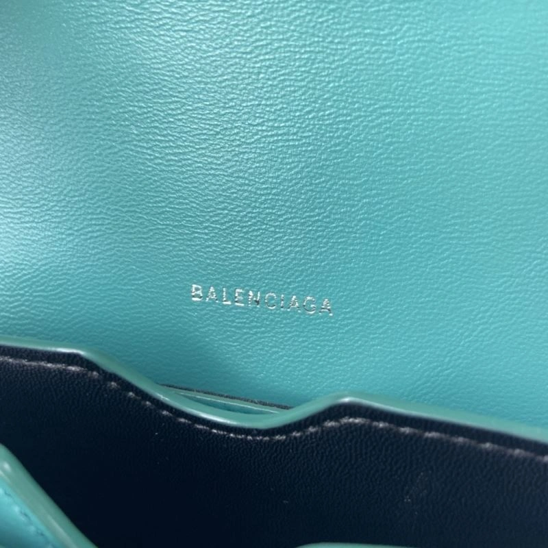 Balenciaga  Lake Water Blue Crocodile Pattern Crossbody Bag EasyCare 78325