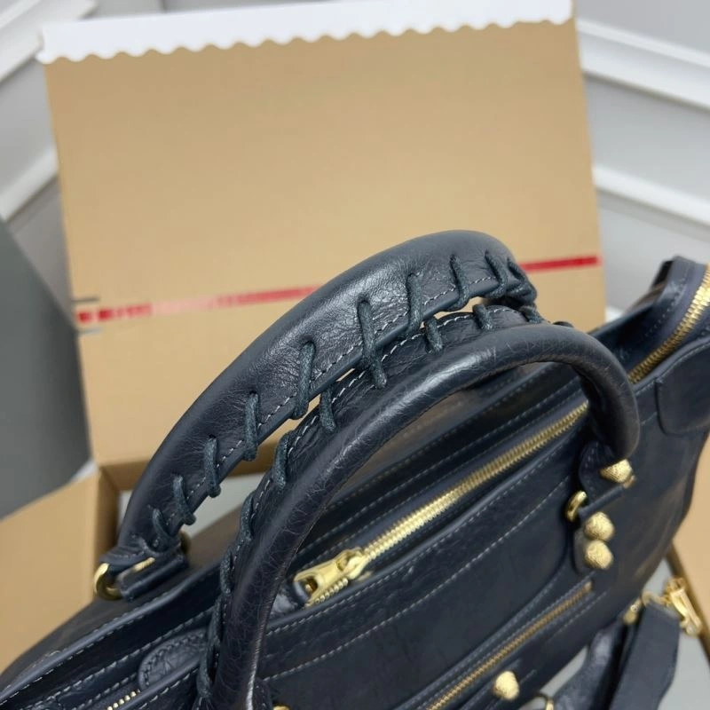 EyeCatching Balenciaga   Cracked Sheepskin Bag with Pineapple Gold Studs 78341