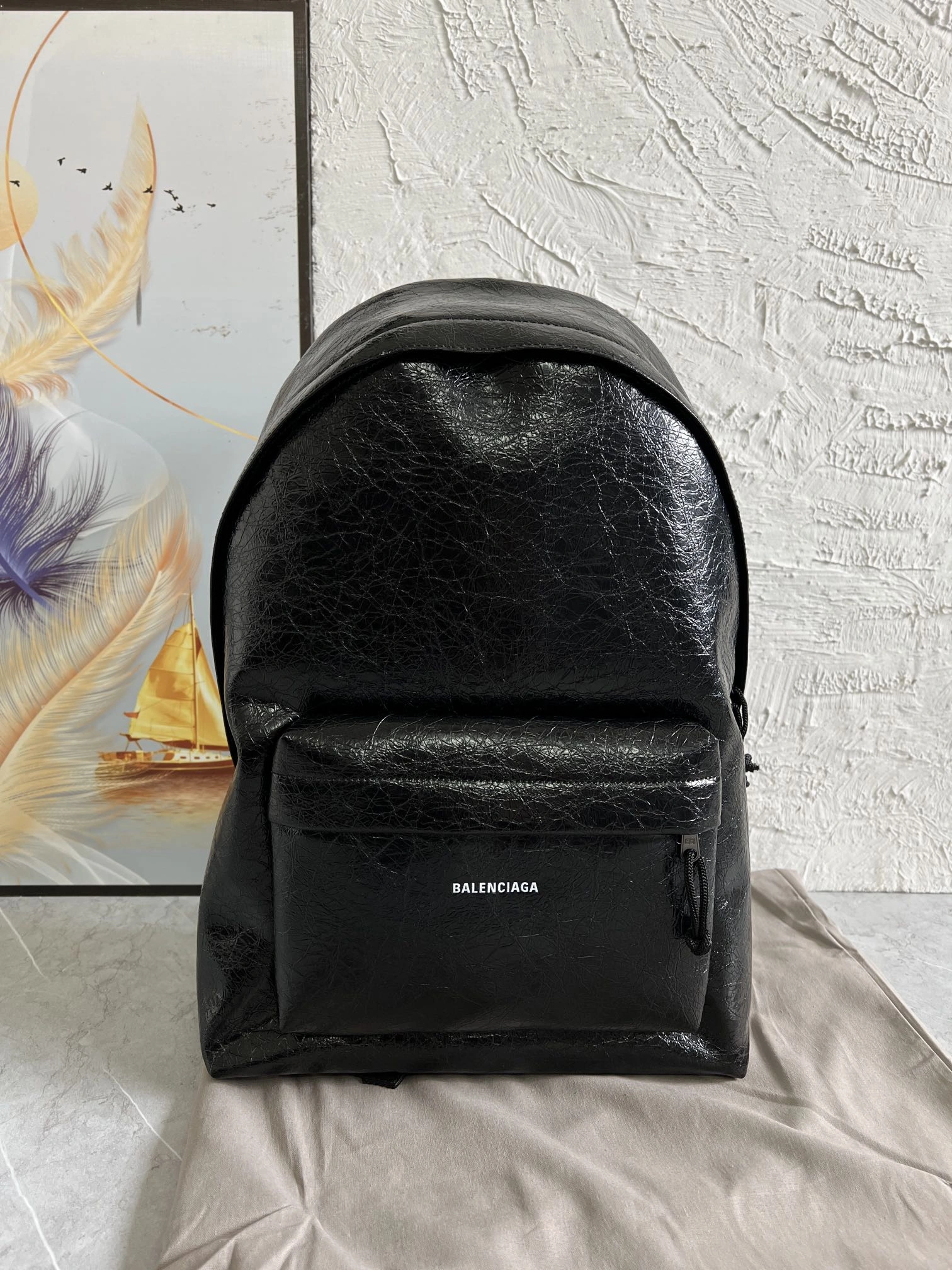 Balenciaga 18SS Calfskin Plain Backpack -  Travel Essential ModernLook 61060