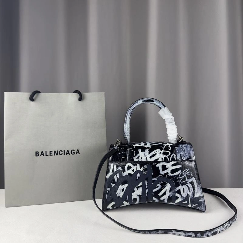 Classic Balenciaga 2023 Balenciaga Hourglass Crocodile-Patterned Bag -  S 78628