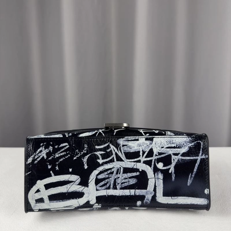 Classic Balenciaga 2023 Balenciaga Hourglass Crocodile-Patterned Bag -  S 78628