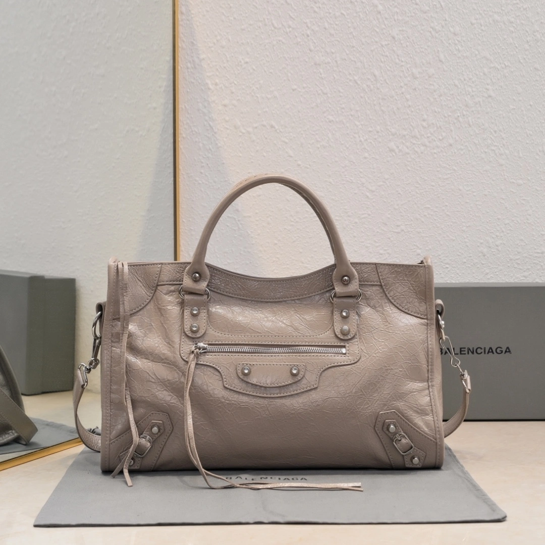 Refined Balenciaga 2024  Lie City Motorcycle Bag 61045