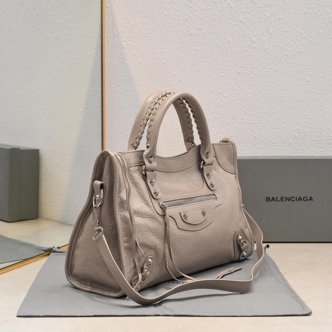Refined Balenciaga 2024  Lie City Motorcycle Bag 61045