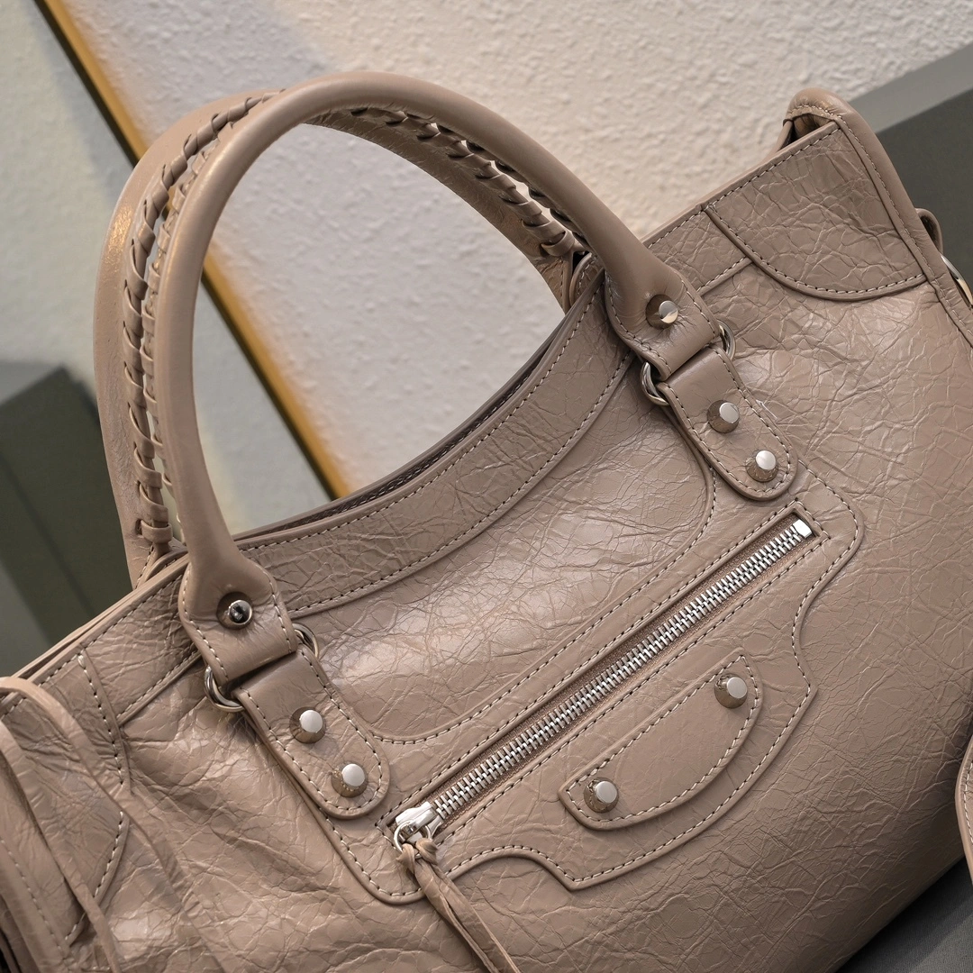 Refined Balenciaga 2024  Lie City Motorcycle Bag 61045
