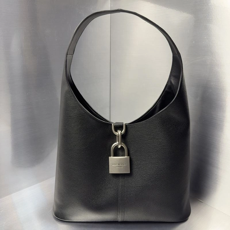 HighPerformance Balenciaga 2024 Large Locker Hobo Bag with Silver Lock Detail 75262