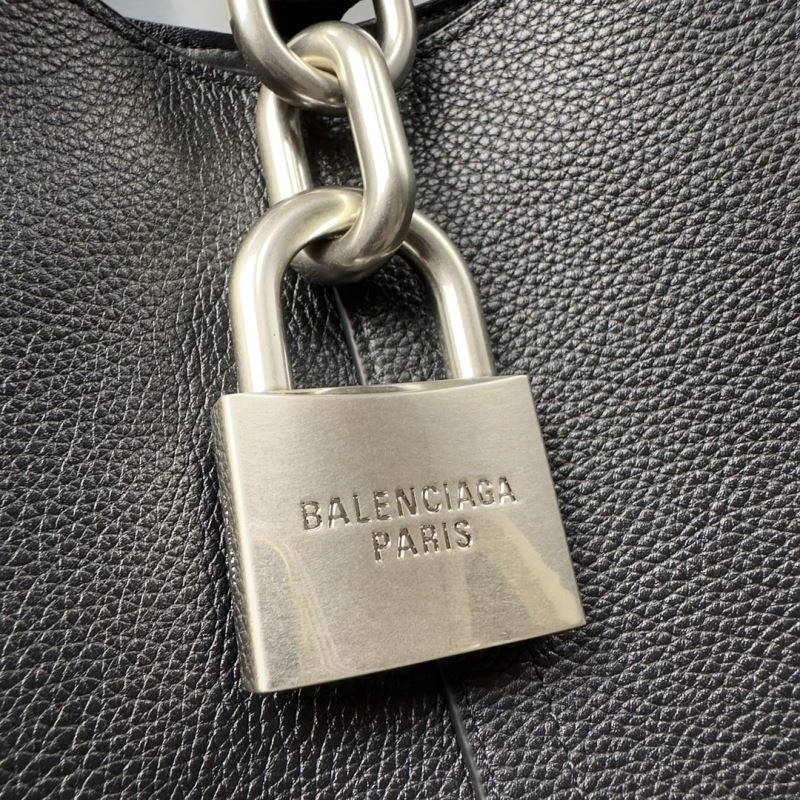 HighPerformance Balenciaga 2024 Large Locker Hobo Bag with Silver Lock Detail 75262