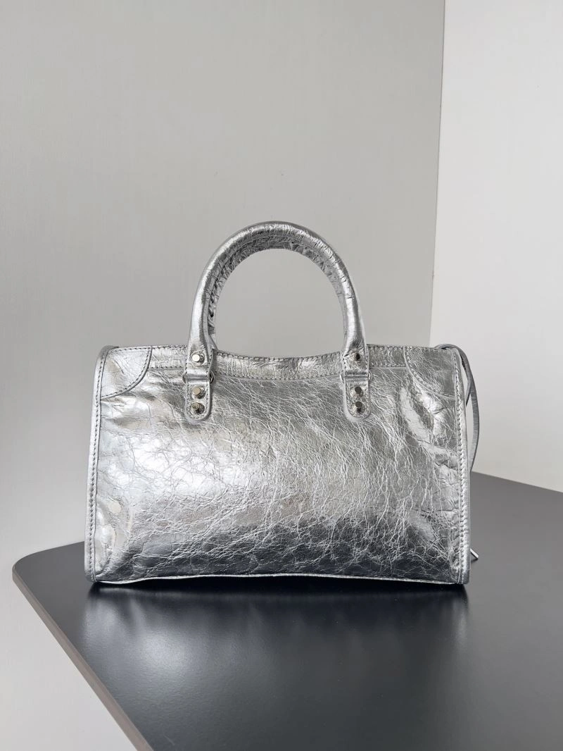 Classic Balenciaga 2024 Le City S Mini Motorcycle Handbag in White 70126