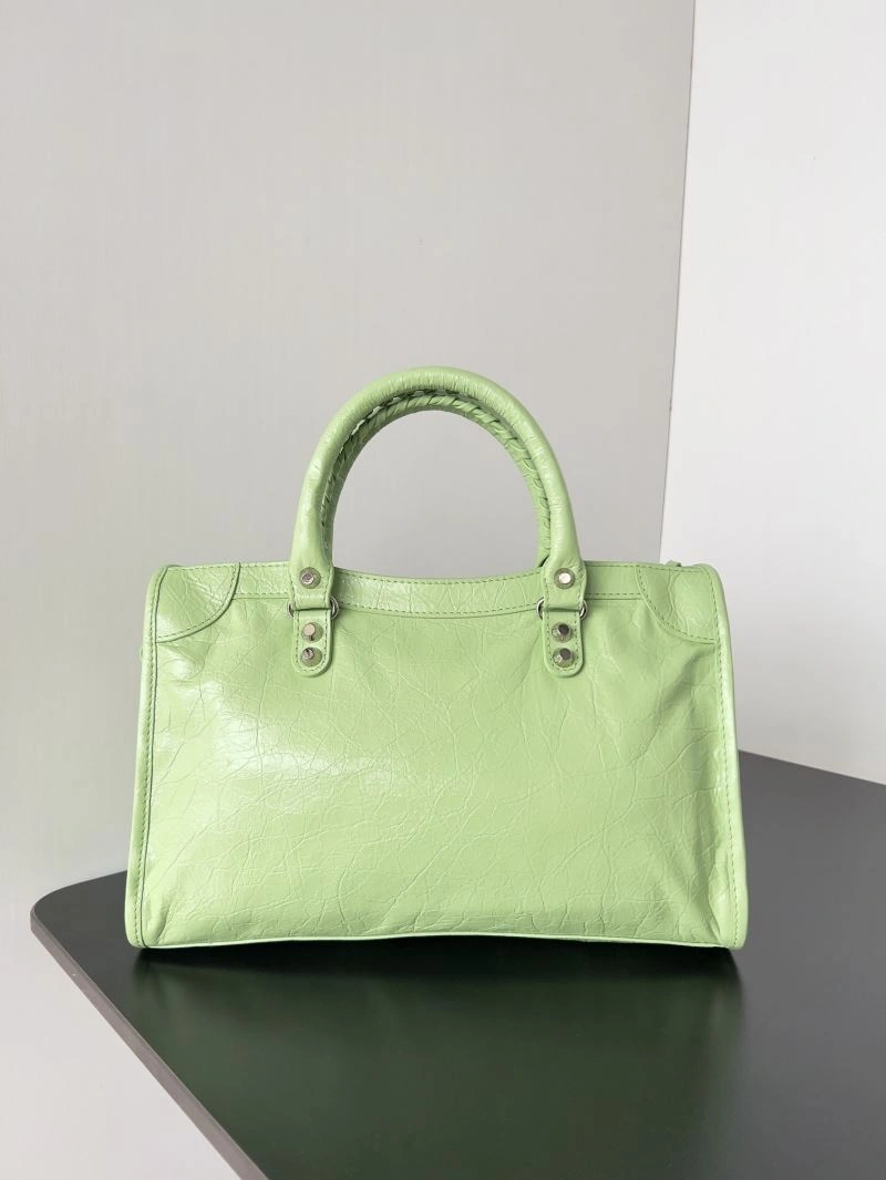 Balenciaga 2024 Le City S  Studded Handbag in Green SmartChoice 70070