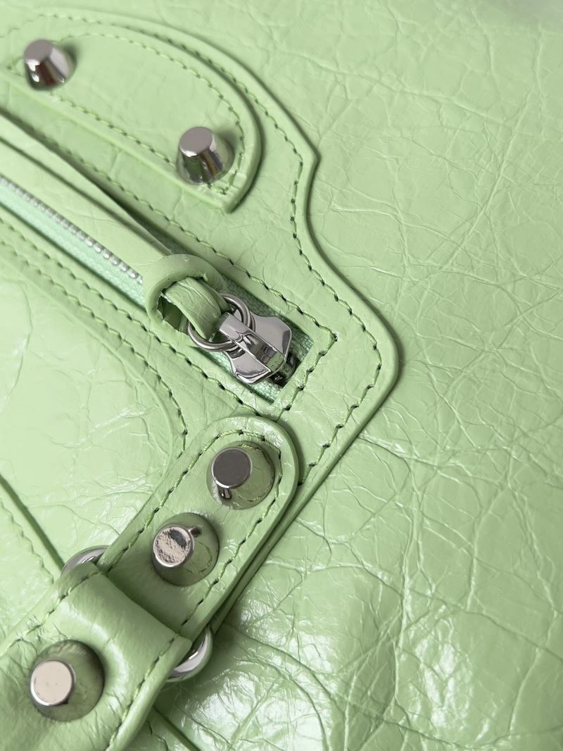 Balenciaga 2024 Le City S  Studded Handbag in Green SmartChoice 70070