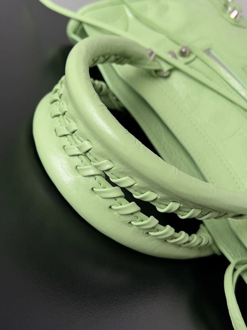 Balenciaga 2024 Le City S  Studded Handbag in Green SmartChoice 70070