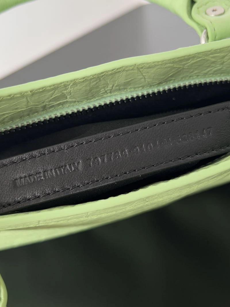 Balenciaga 2024 Le City S  Studded Handbag in Green SmartChoice 70070