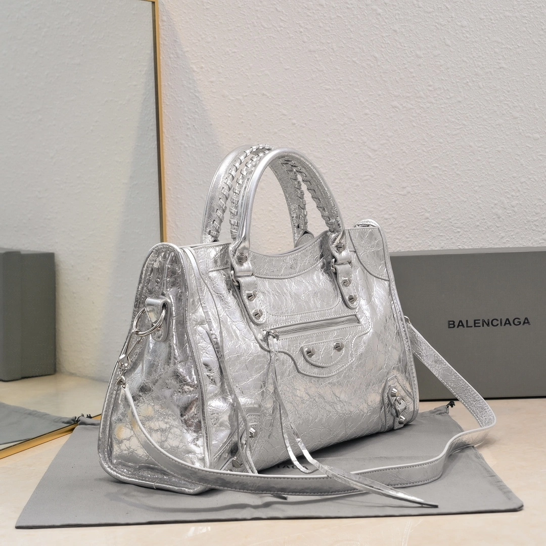 Balenciaga 2024 Lie City  Motorcycle Bag SoftTouch 61046