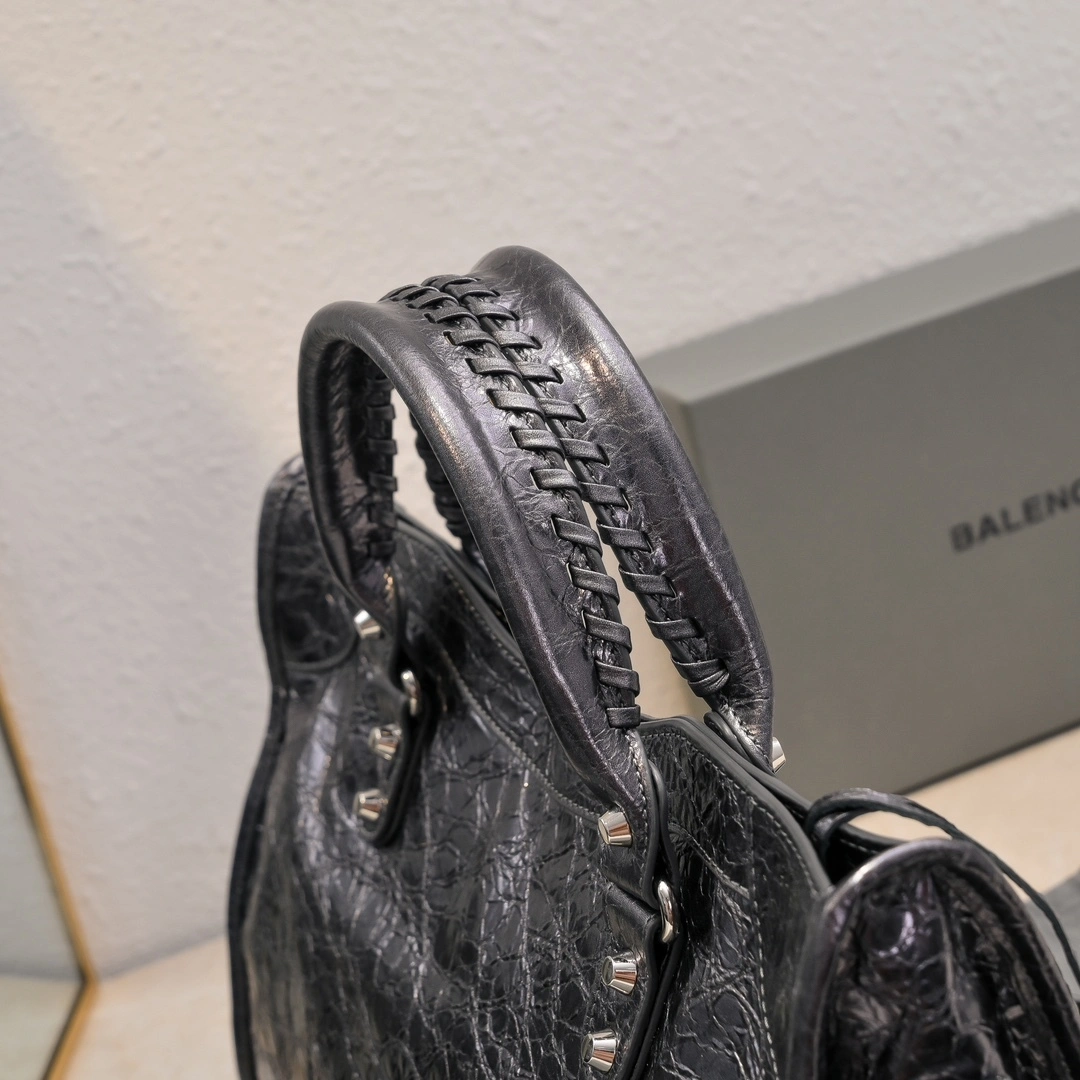 Balenciaga 2024 Lie City  Motorcycle Bag EasyCare 61062