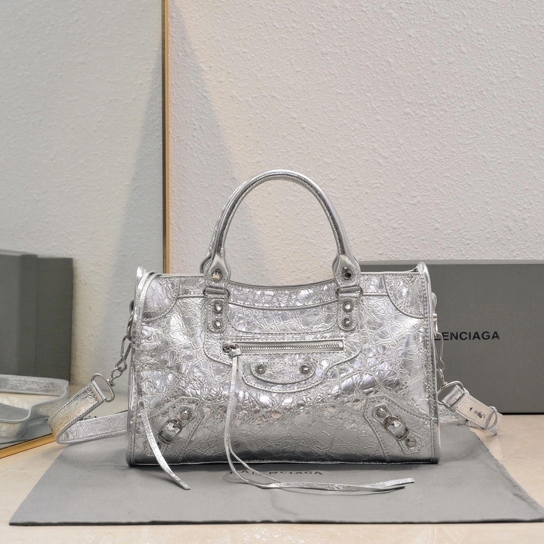 Balenciaga 2024 Lie City  Motorcycle Bag Fashionable 61018