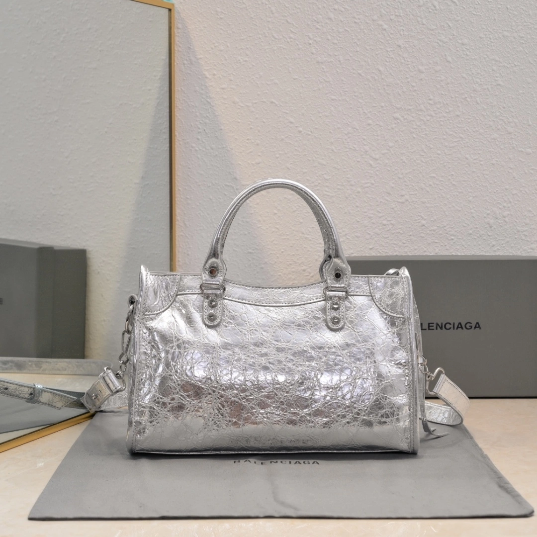 Balenciaga 2024 Lie City  Motorcycle Bag Fashionable 61018