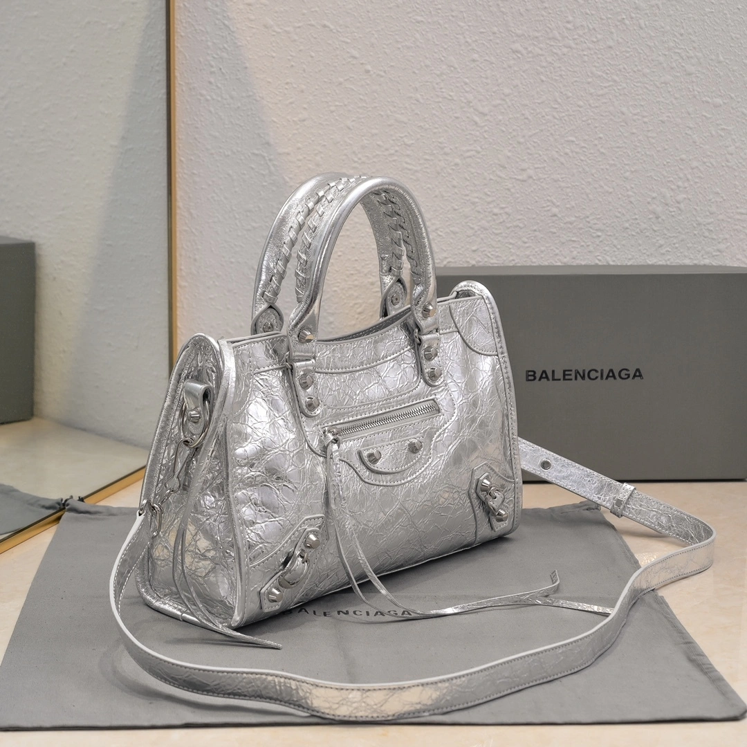Balenciaga 2024 Lie City  Motorcycle Bag Fashionable 61018