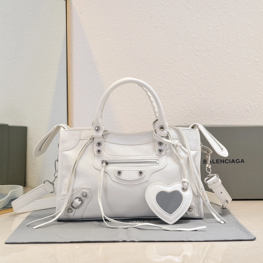Balenciaga 2024 Lie City Motorcycle Bag -  Vintage Chic Flexible 61025