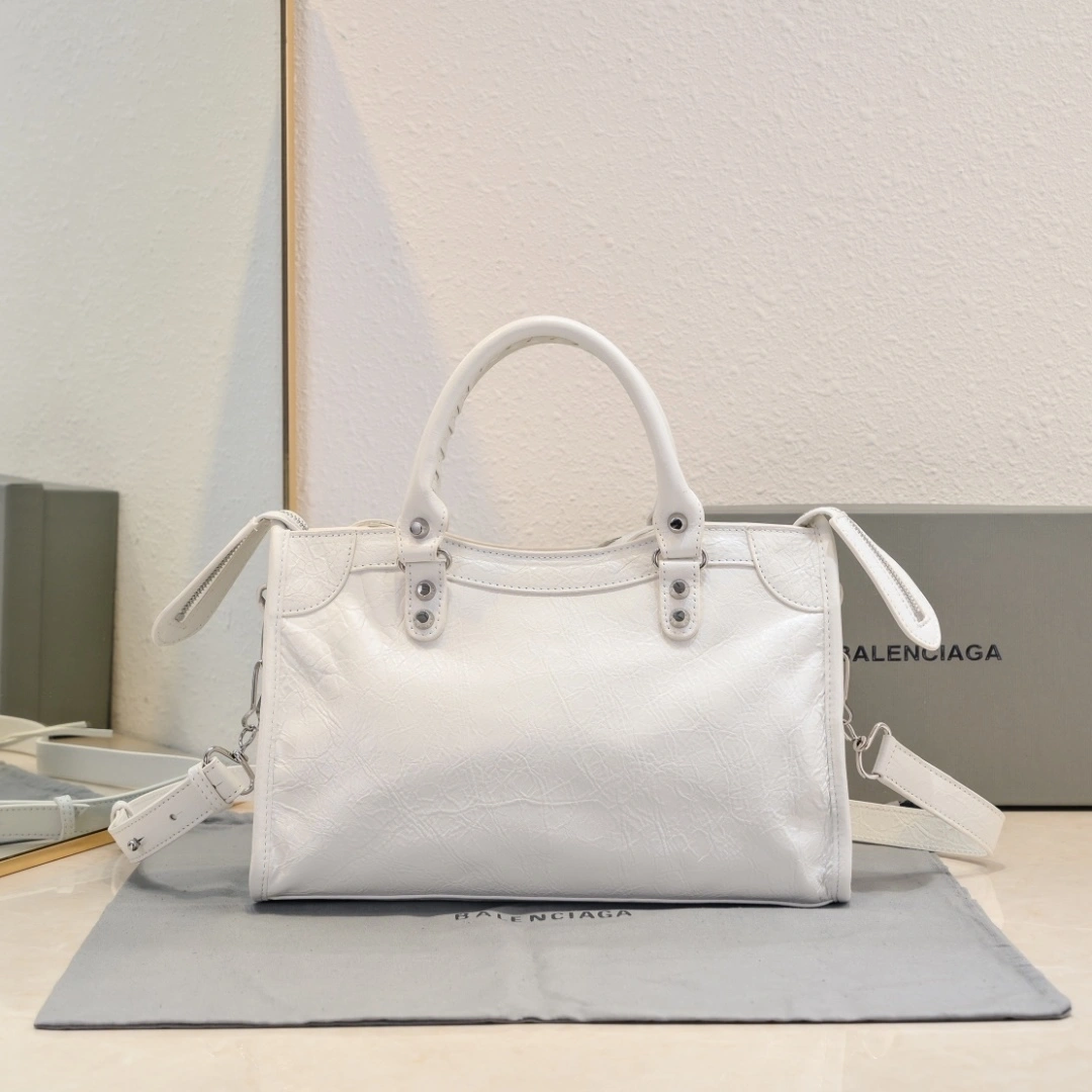 Balenciaga 2024 Lie City Motorcycle Bag -  Vintage Chic Flexible 61025