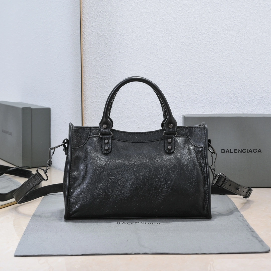 WellDesigned Balenciaga 2024 Lie City Motorcycle Bag - Retro  Reimagined 61053