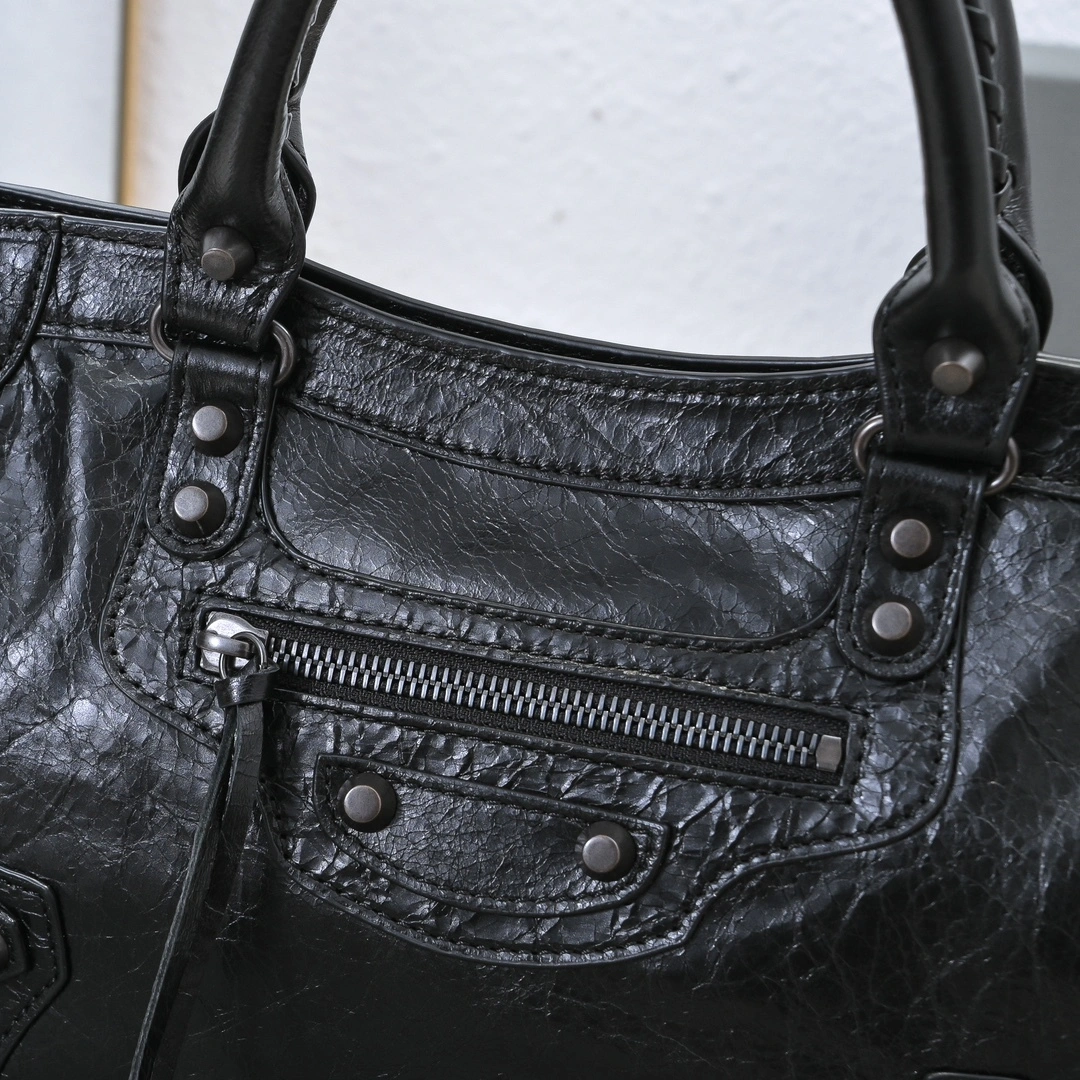 WellDesigned Balenciaga 2024 Lie City Motorcycle Bag - Retro  Reimagined 61053