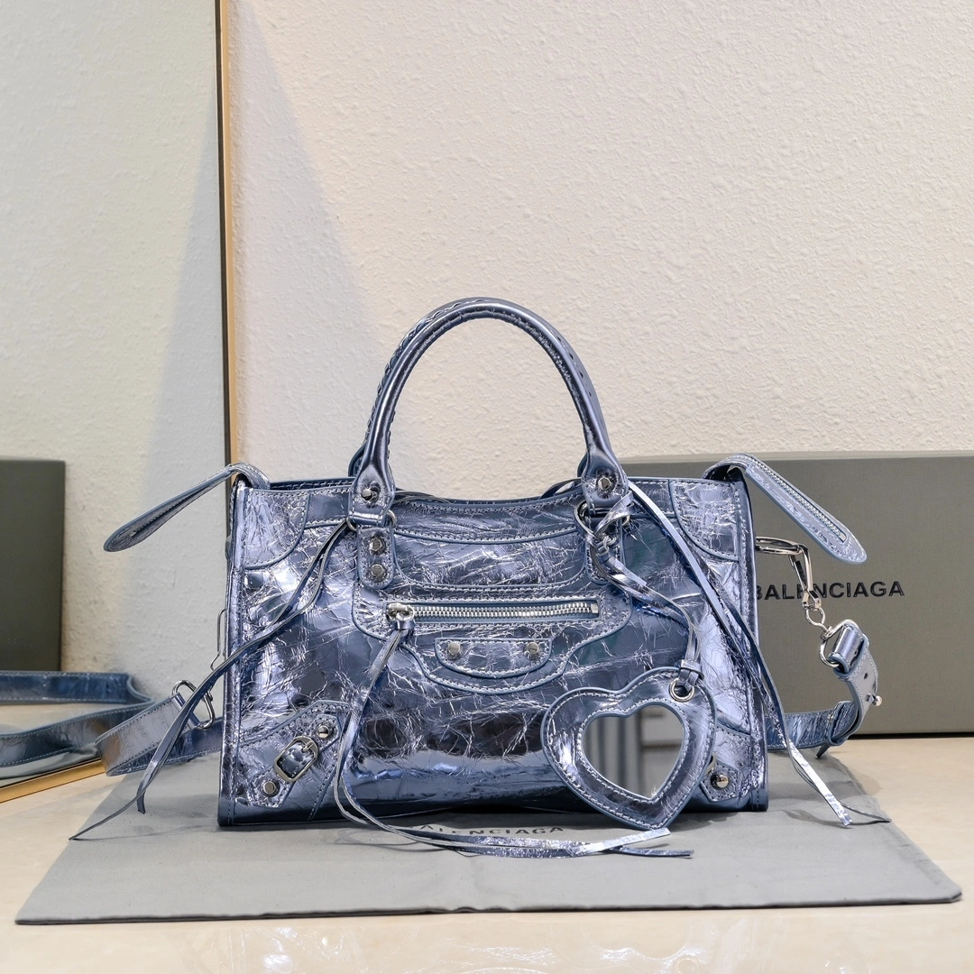 Balenciaga 2024 Lie City Motorcycle Bag - Vintage Revival EasyMatch 61050