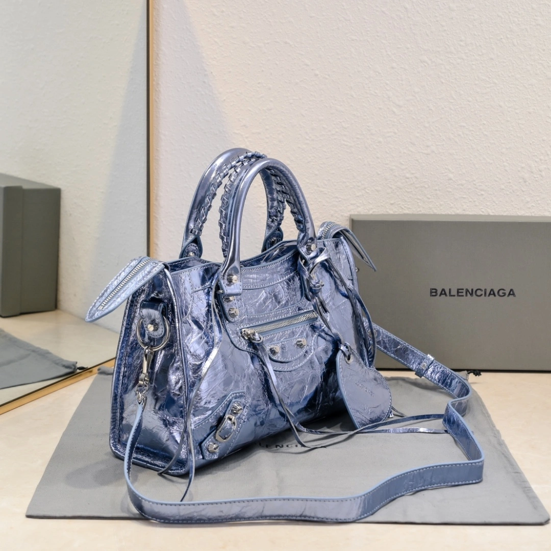 Balenciaga 2024 Lie City Motorcycle Bag - Vintage Revival EasyMatch 61050