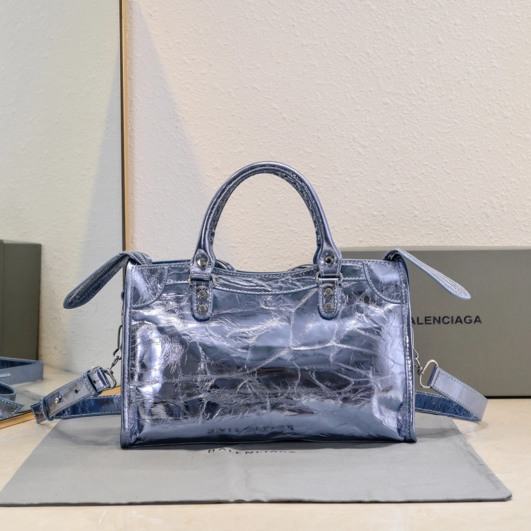 Balenciaga 2024 Lie City Motorcycle Bag - Vintage Revival EasyMatch 61050