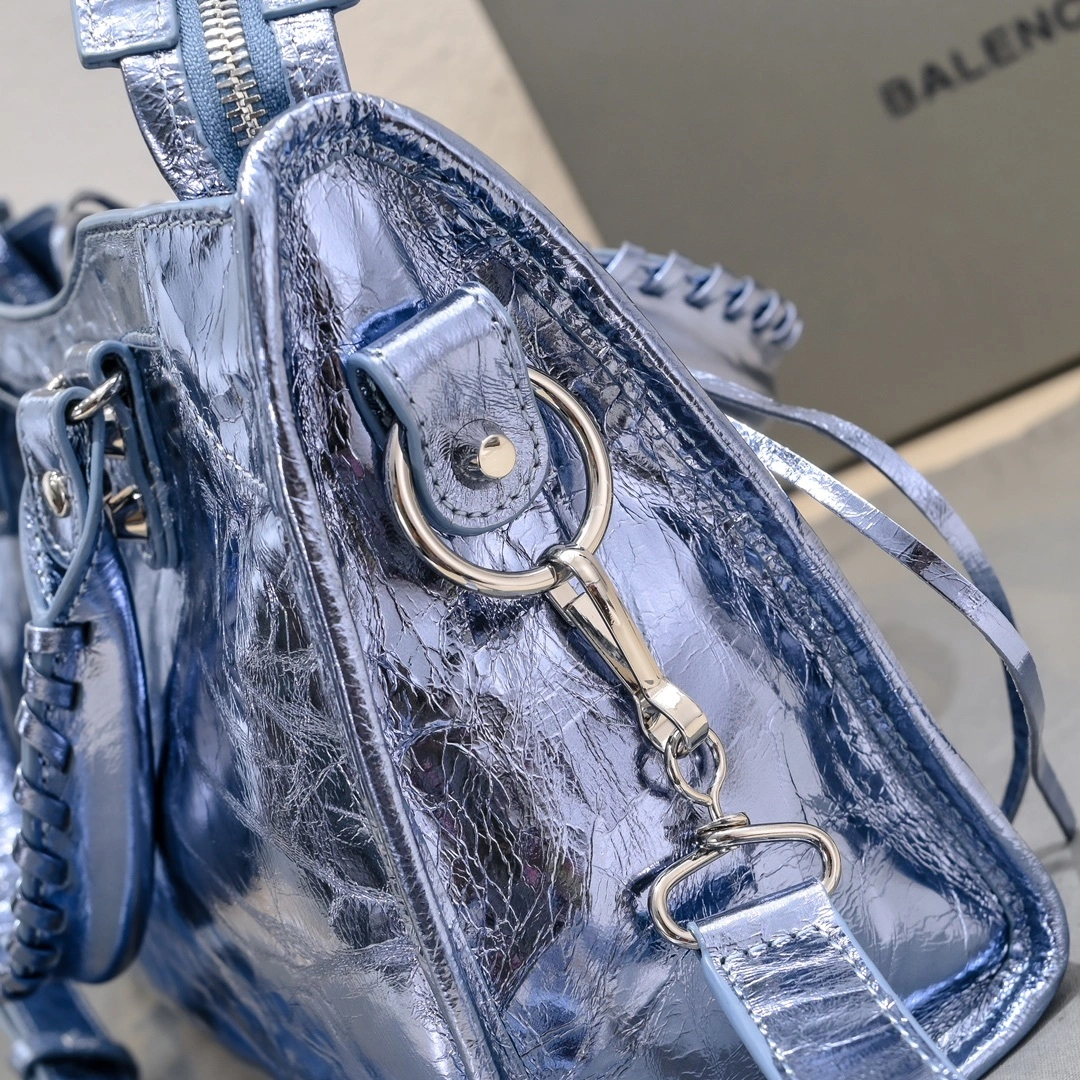 Balenciaga 2024 Lie City Motorcycle Bag - Vintage Revival EasyMatch 61050