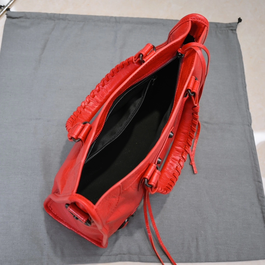 Stretchable Balenciaga 2024 Lie City Retro Motorcycle Bag - Medium Size 61088
