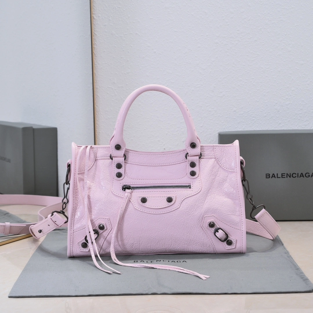 Balenciaga 2024 Lie City Studded Motorcycle Bag Durable 61054
