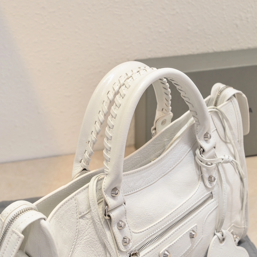 Balenciaga 2024 Lie City Studded Motorcycle Bag Cozy 61039