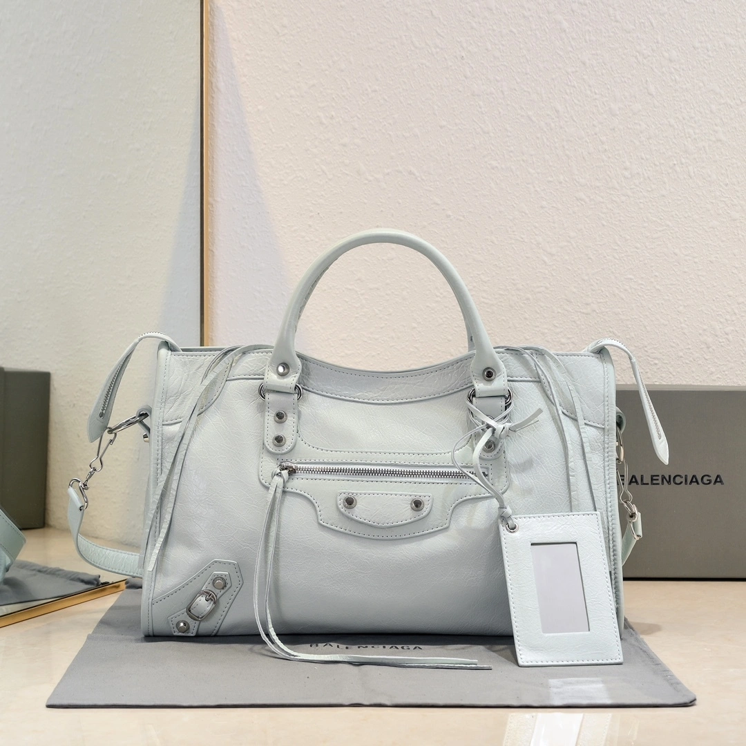 Vibrant Balenciaga 2024 Lie City Studded Motorcycle Bag 61037