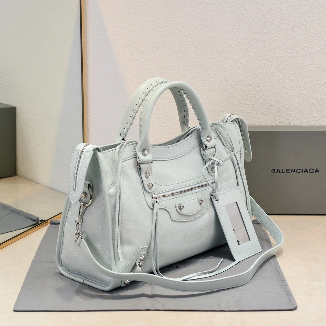Vibrant Balenciaga 2024 Lie City Studded Motorcycle Bag 61037