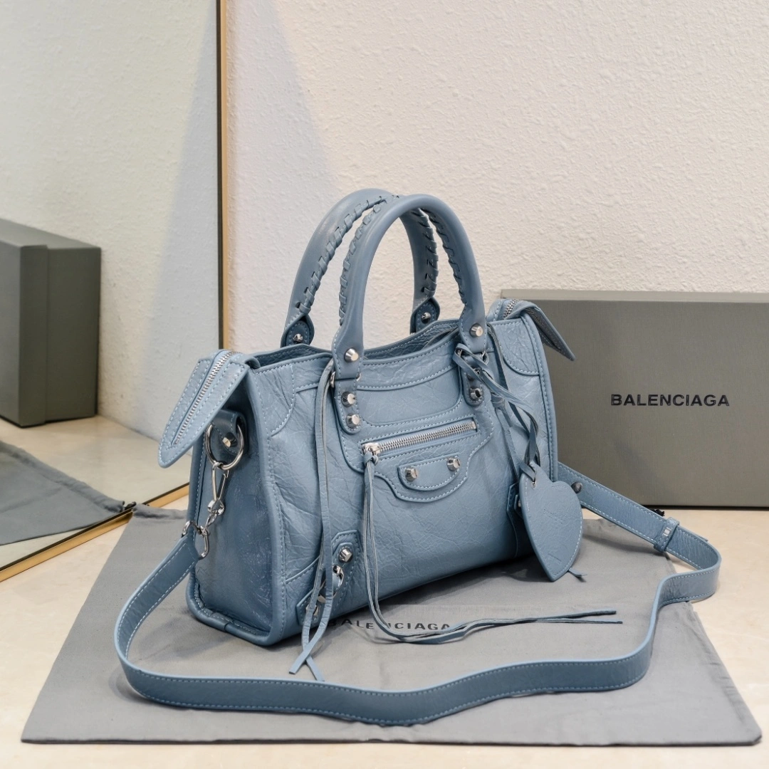 Balenciaga 2024 Lie City Studded Motorcycle Bag TravelReady 61042