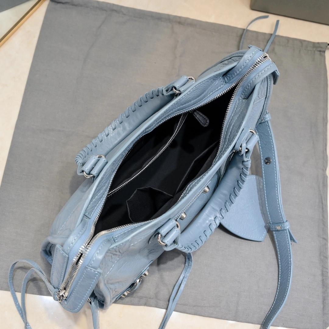 Balenciaga 2024 Lie City Studded Motorcycle Bag TravelReady 61042