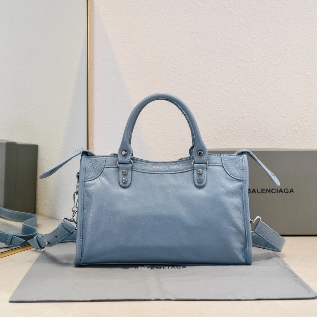 Balenciaga 2024 Lie City Studded Motorcycle Bag TravelReady 61042