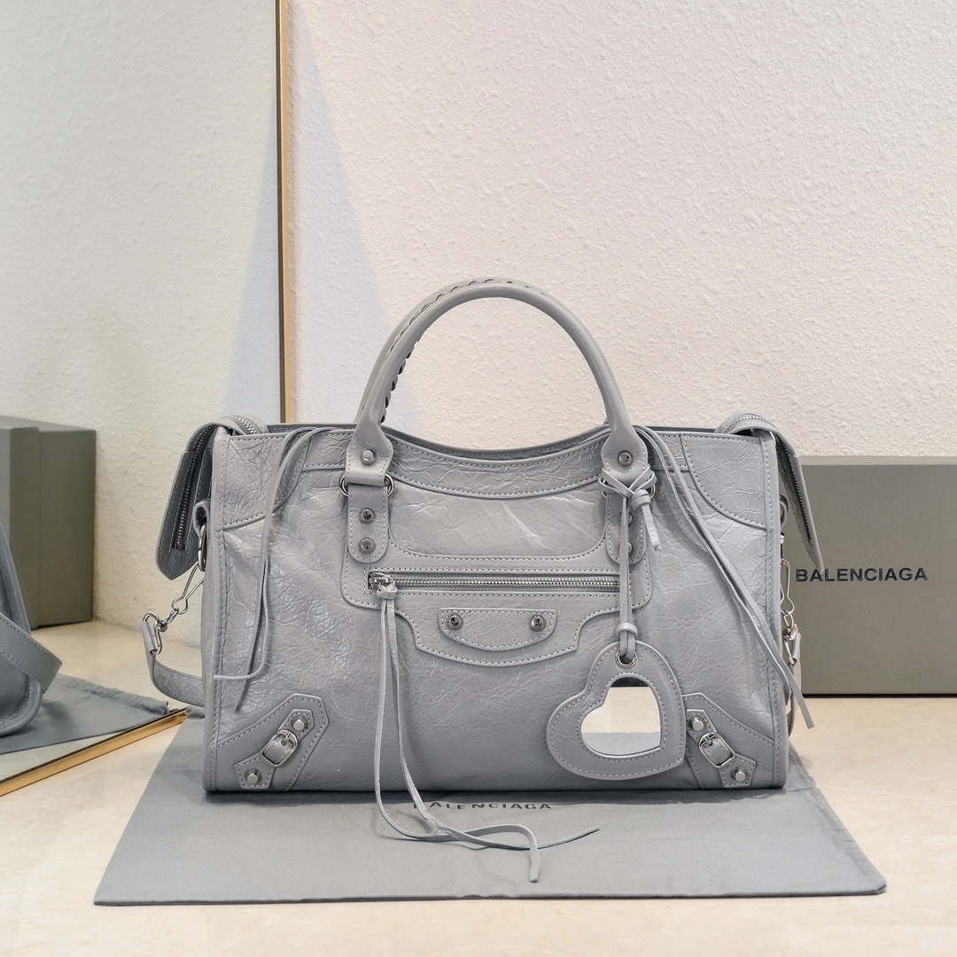 GoAnywhere Balenciaga 2024 Lie City Studded Motorcycle Bag 61032