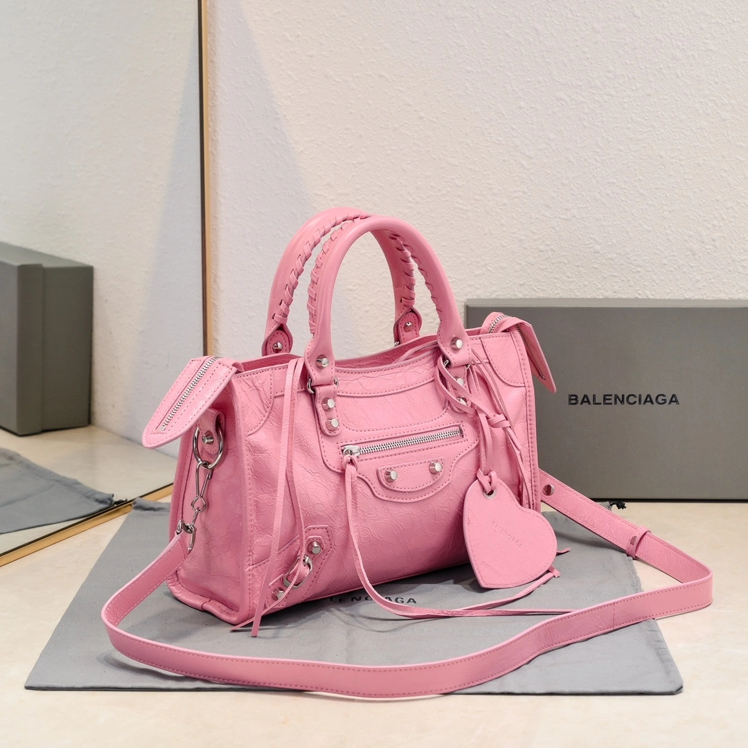 Balenciaga 2024 Lie City Studded Motorcycle Bag Soft 61027