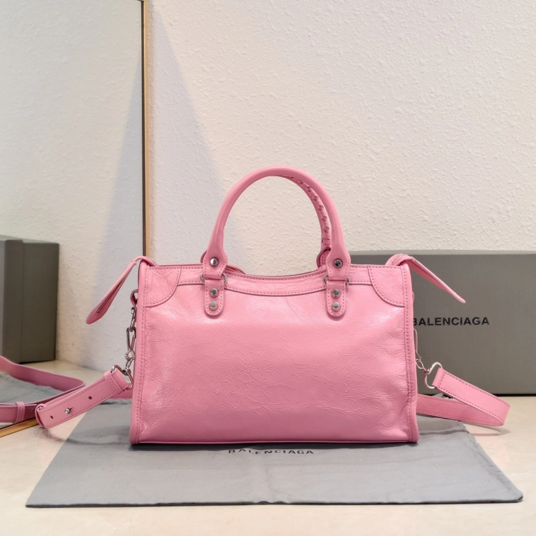 Balenciaga 2024 Lie City Studded Motorcycle Bag Soft 61027