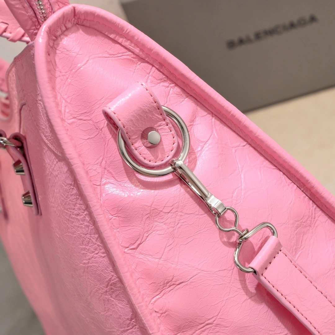 Balenciaga 2024 Lie City Studded Motorcycle Bag Soft 61027