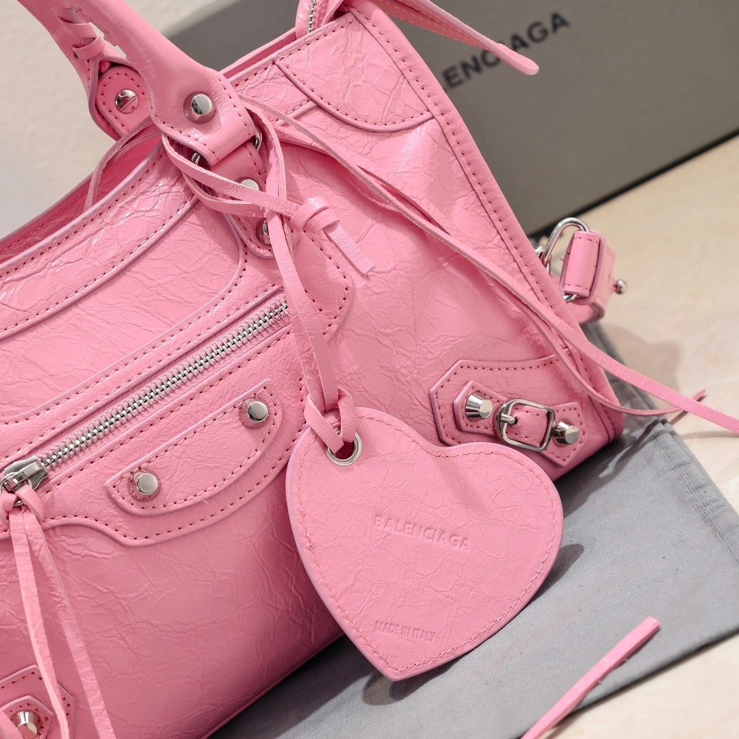 Balenciaga 2024 Lie City Studded Motorcycle Bag Soft 61027
